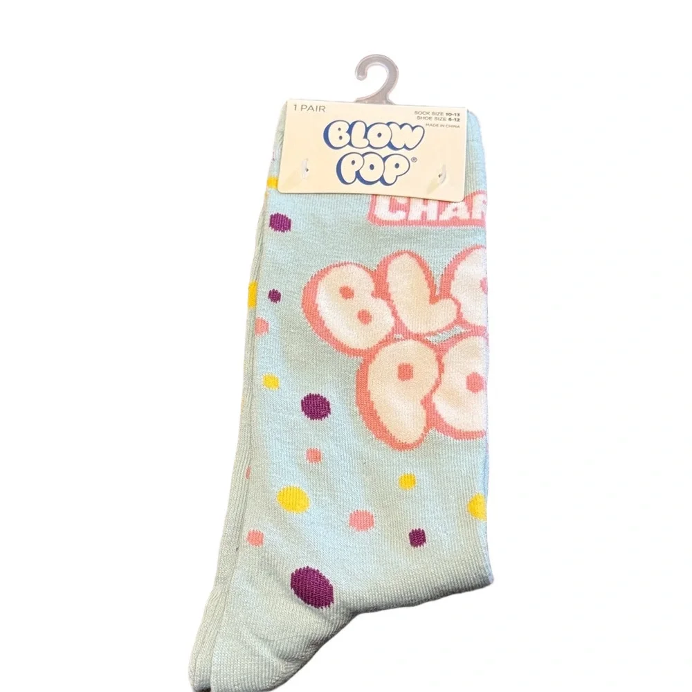 Charms Blow Pop Lollipop Crew Socks NWT